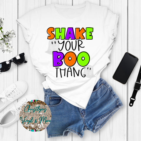 Shake Your BOO Thang Sublimation Transfer or White Tee