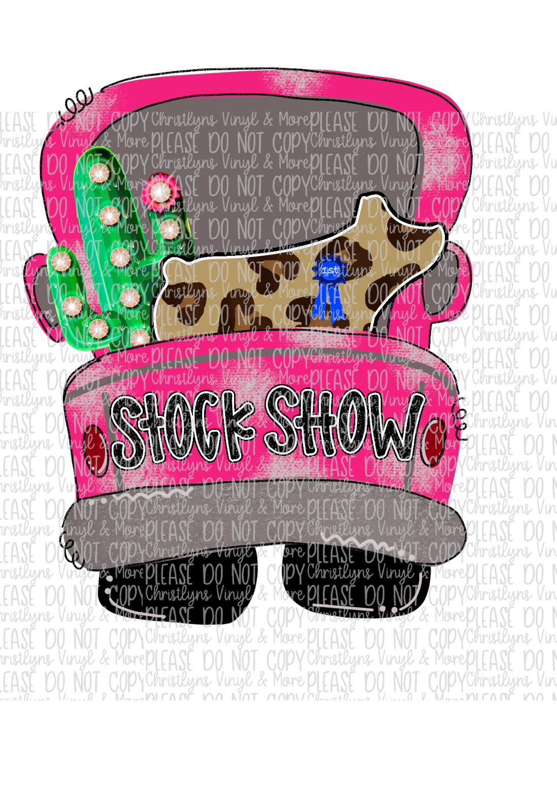 Stock Show Truck Sublimation Transfer or White Tee
