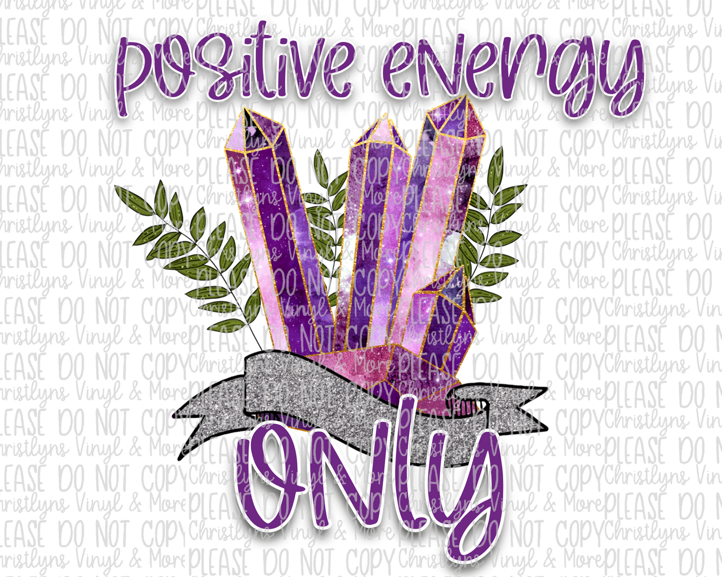 Positive Energy Only Sublimation Transfer or White Tee