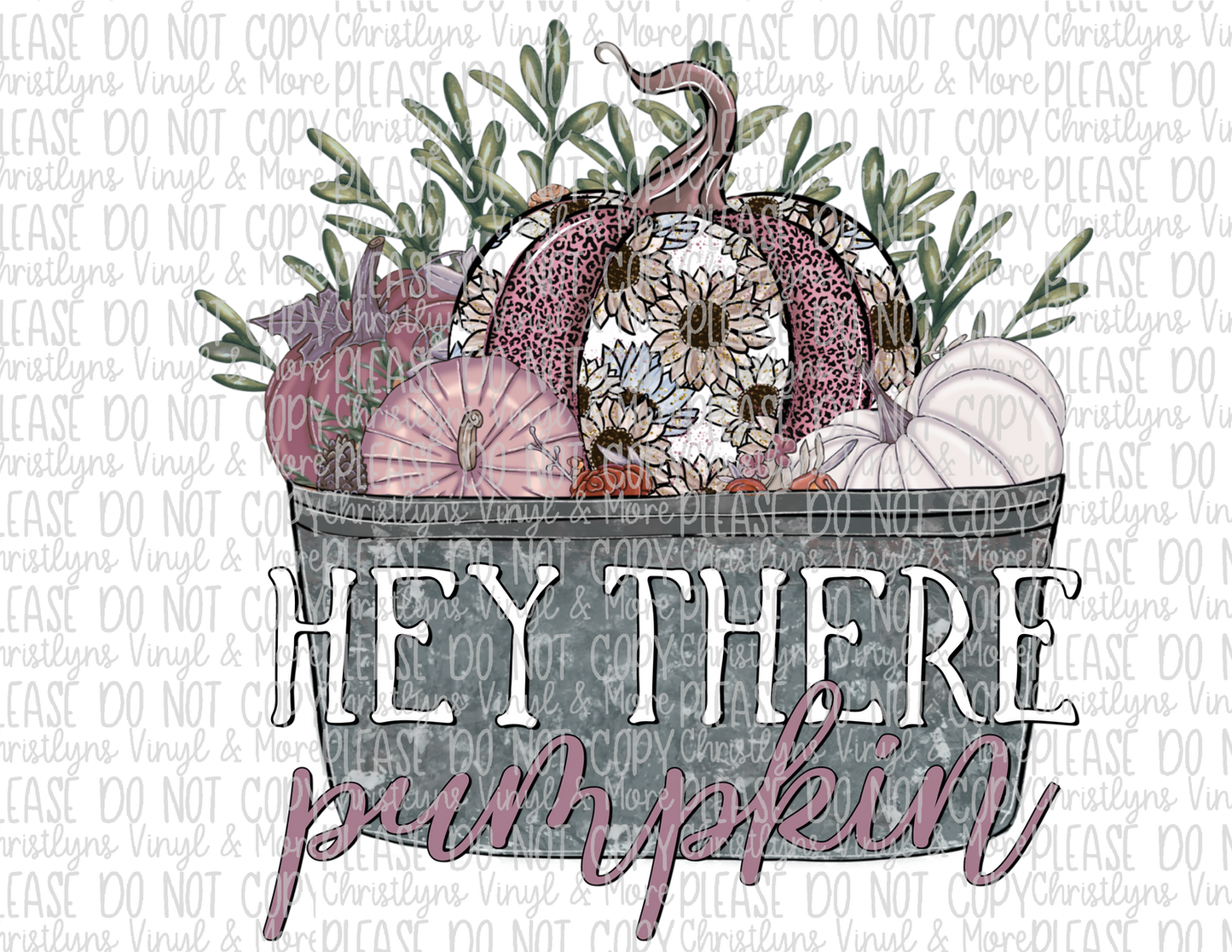 Hey There Pumpkin Sublimation Transfer or White Tee