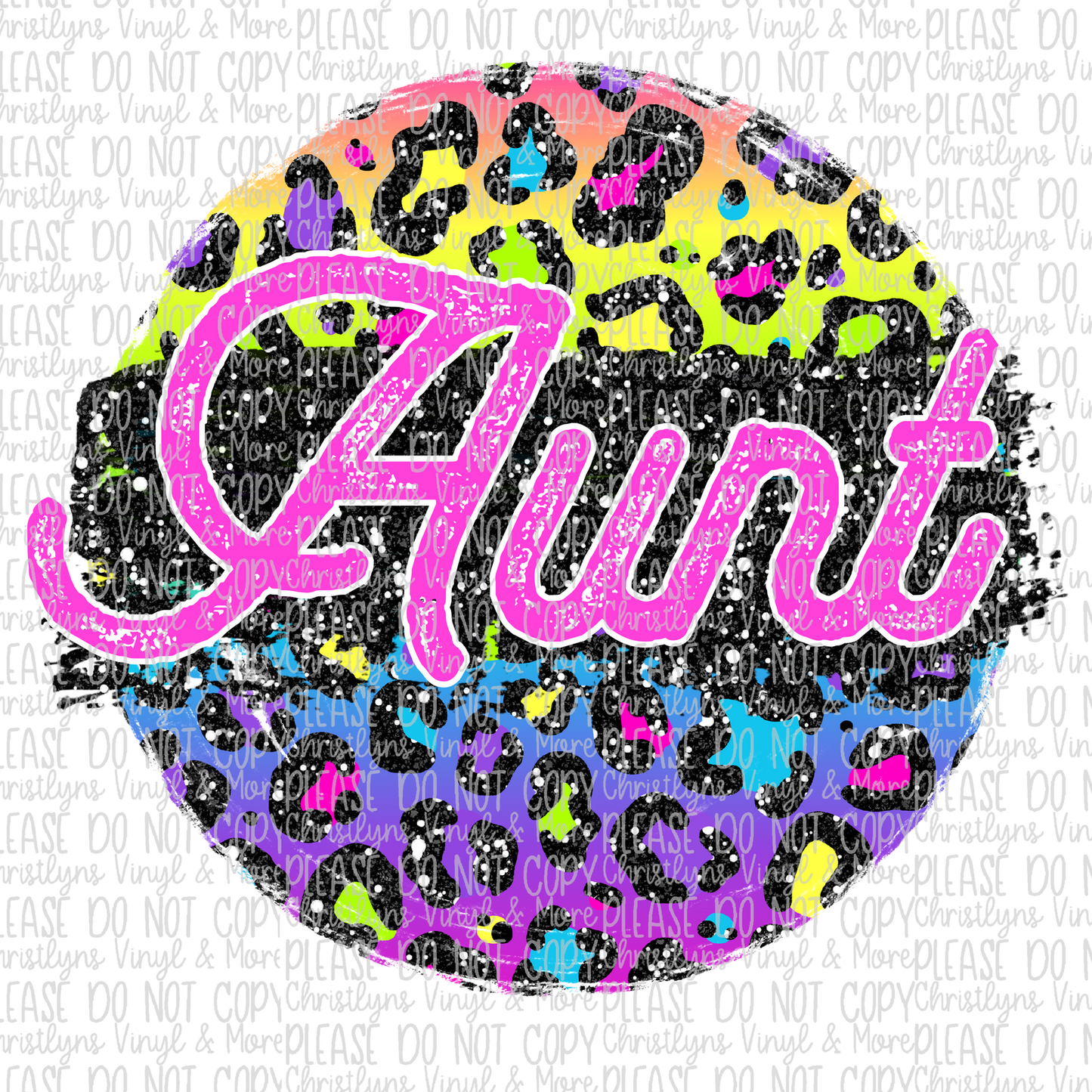 Aunt Sublimation Transfer or White Tee