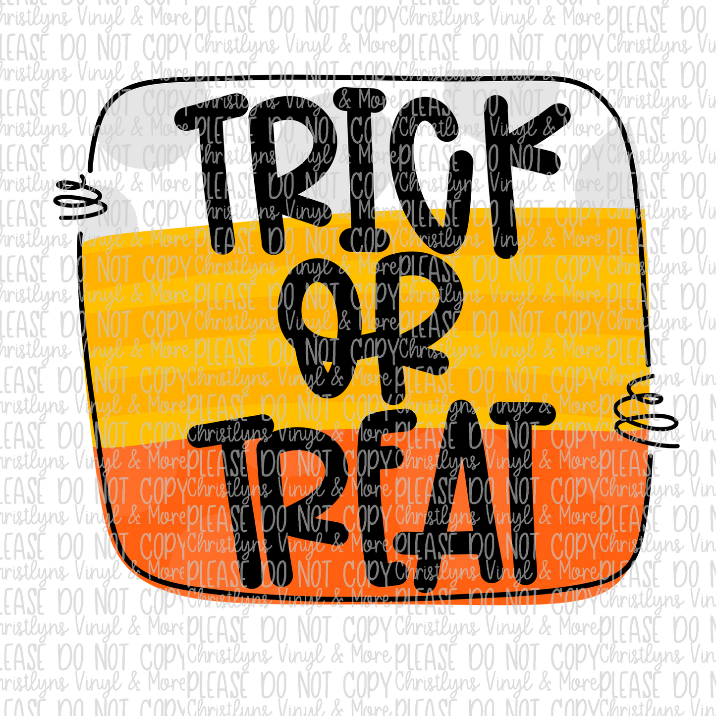 Trick or Treat Sublimation Transfer or White Tee