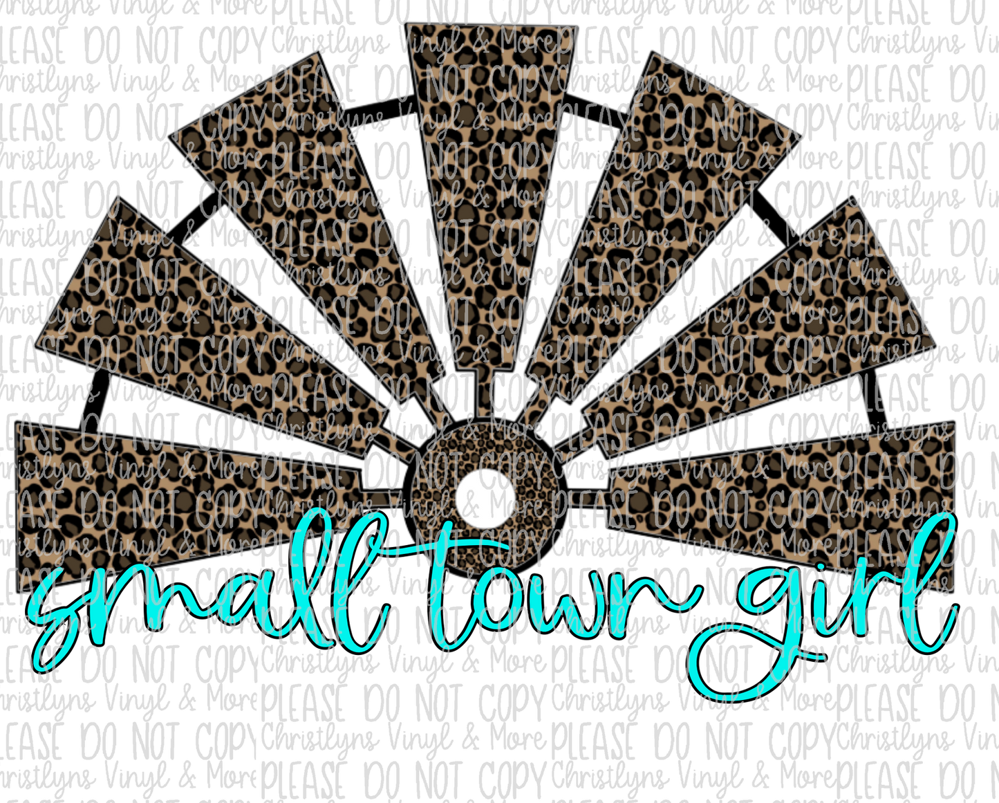 Small Town Girl Sublimation Transfer or White Tee