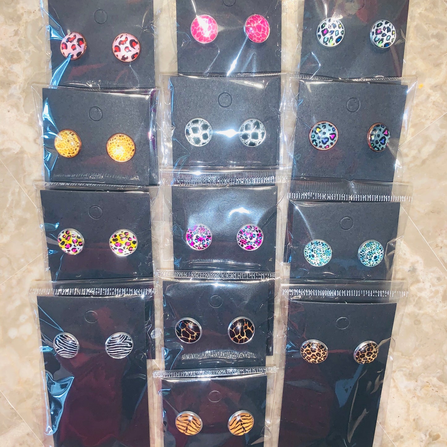 Animal Print Stud Earrings