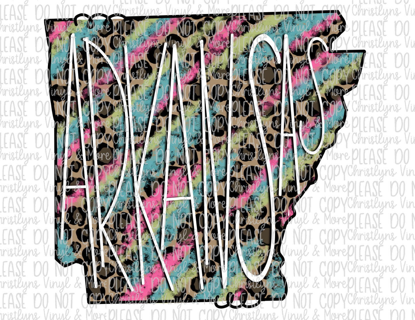 Cheetah Rainbow States Sublimation Transfer