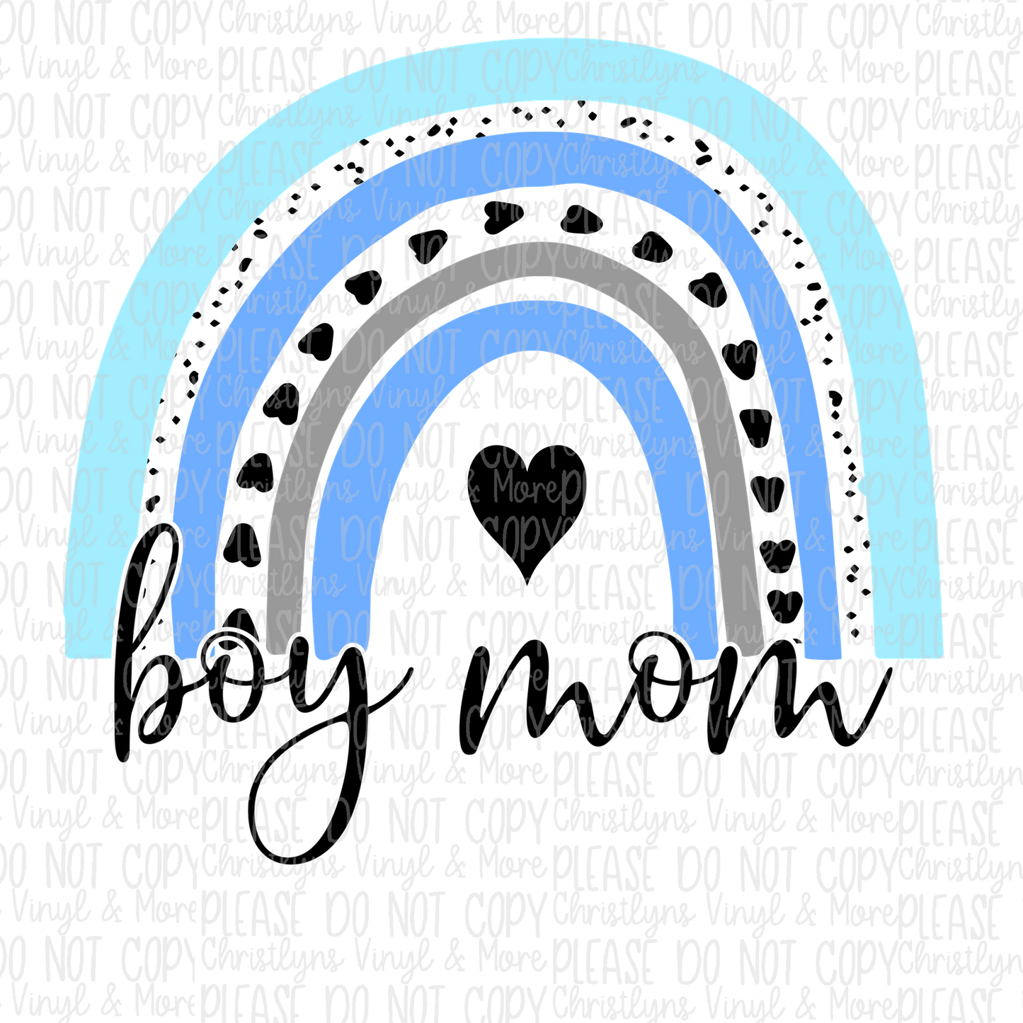 Girl or Boy Mom Pink Blue Rainbow Sublimation Transfer