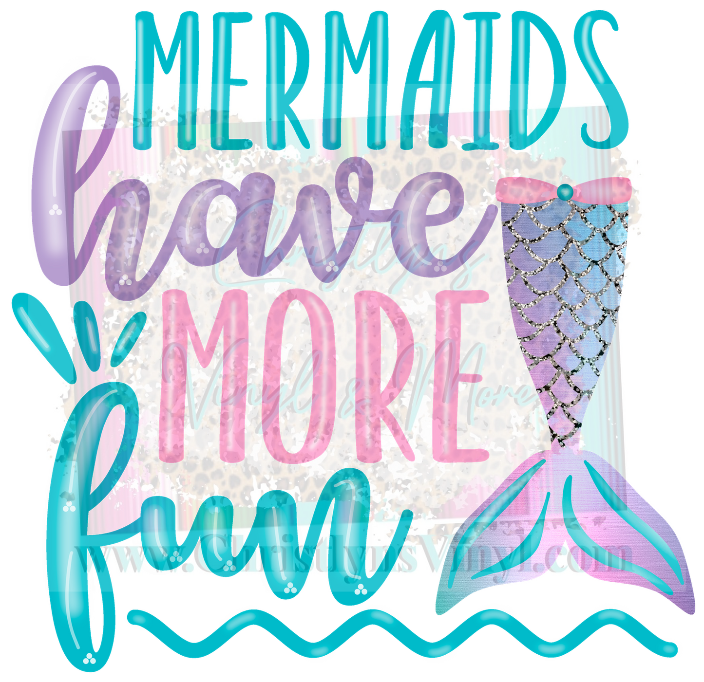 Summer Mermaid Kids Sublimation Transfers