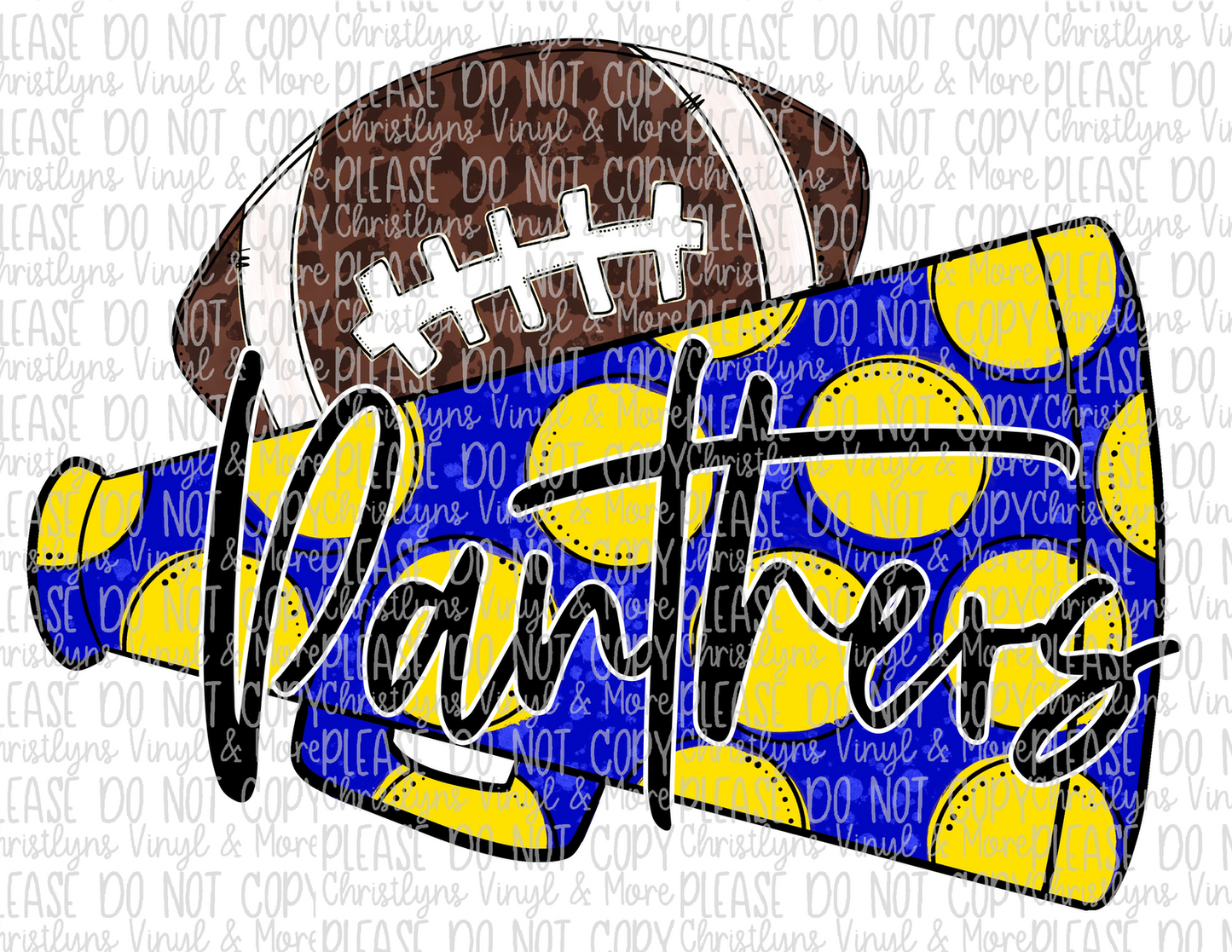 Panthers School Mascot Design Sublimation Transfers