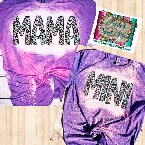 Mama & Mini Pastel Cheetah Print Matching Sublimation Transfer
