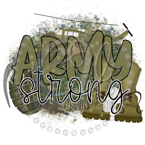 Army Strong Sublimation Transfer