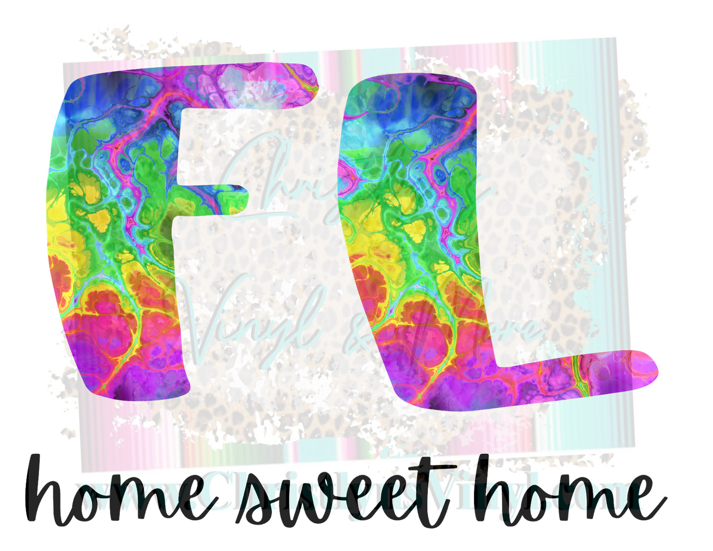 Watercolor States Sublimation Transfer