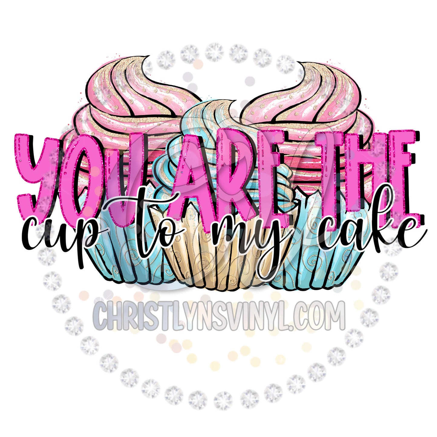 100 Days Sweeter Cupcakes Sublimation Transfer