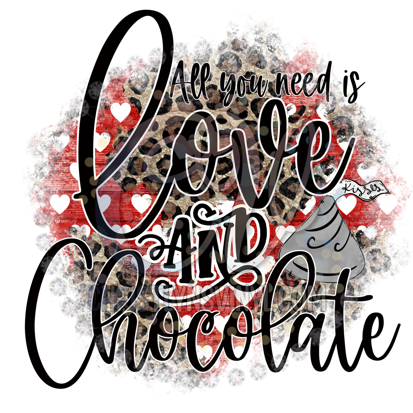 Love and Chocolate Valentines Sublimation Transfer