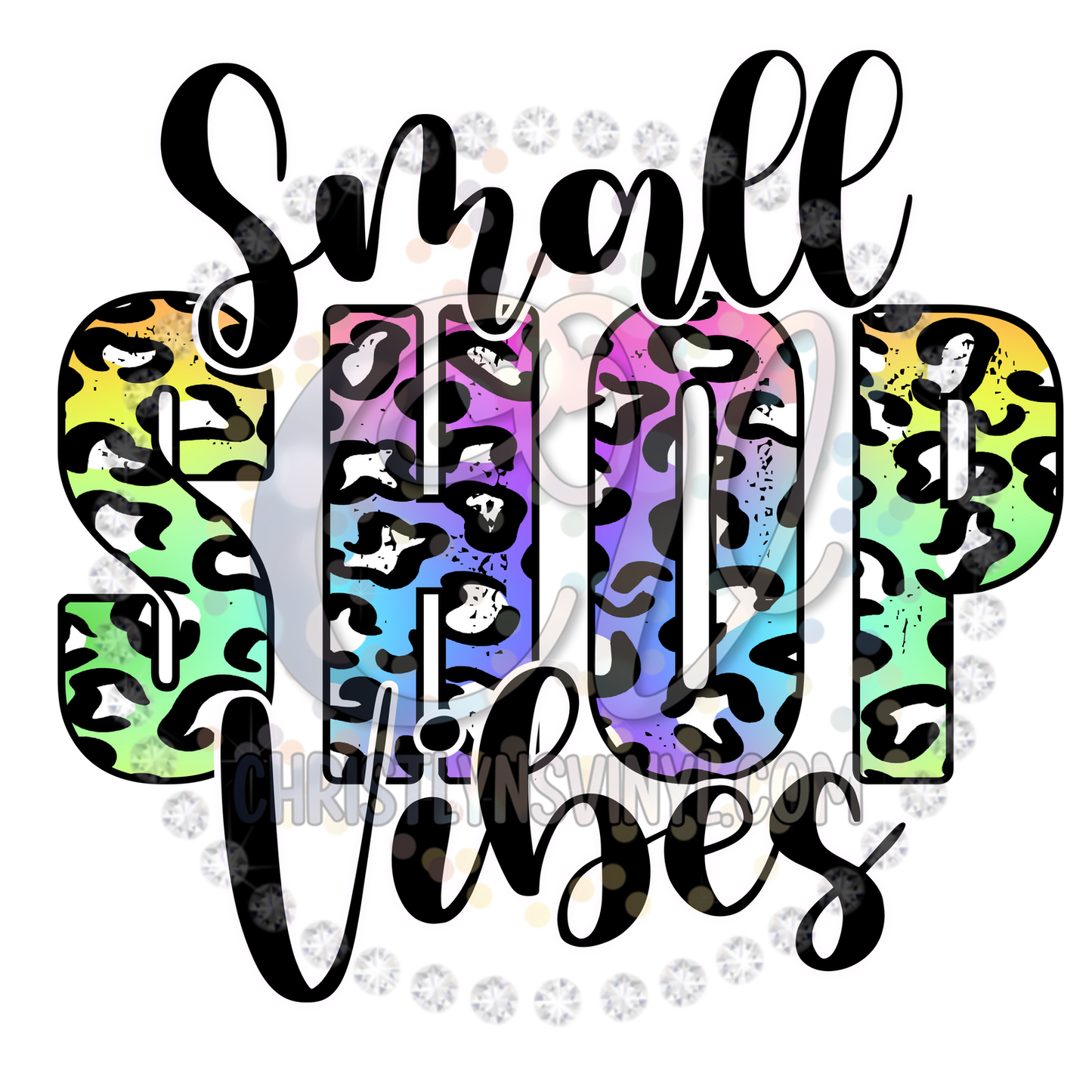 Small Shop Vibes Leopard Neon CEO Sublimation Transfer