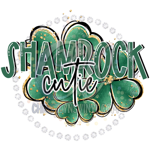 Shamrock Cutie St Patricks Day Sublimation Transfer