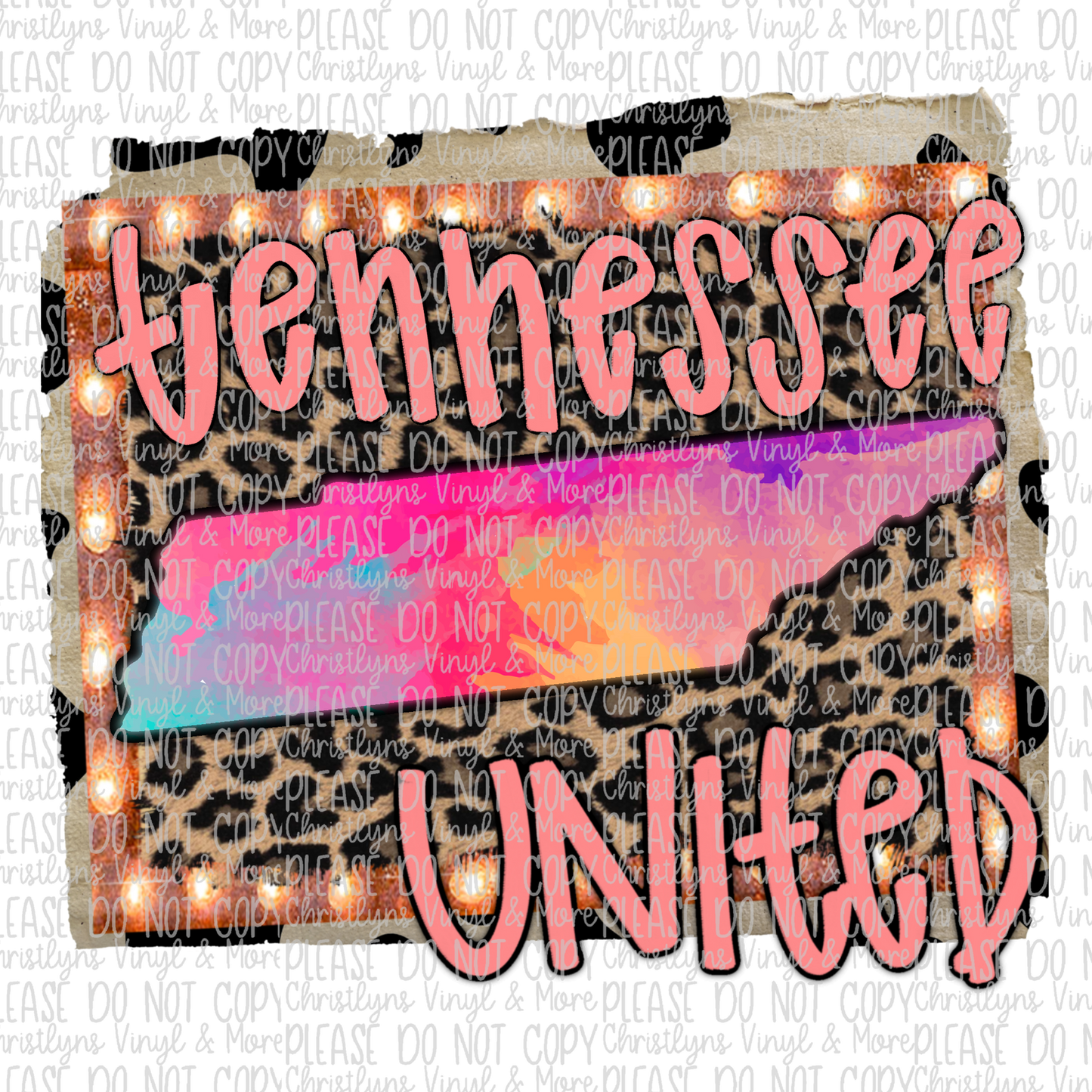 Watercolor Leopard Background Pink United States Sublimation Transfer