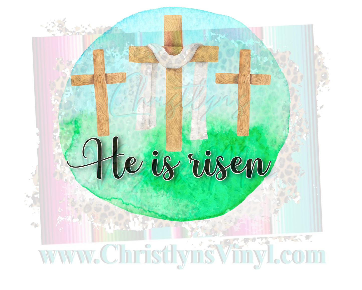 He is Risen Easter Sublimation Transfer