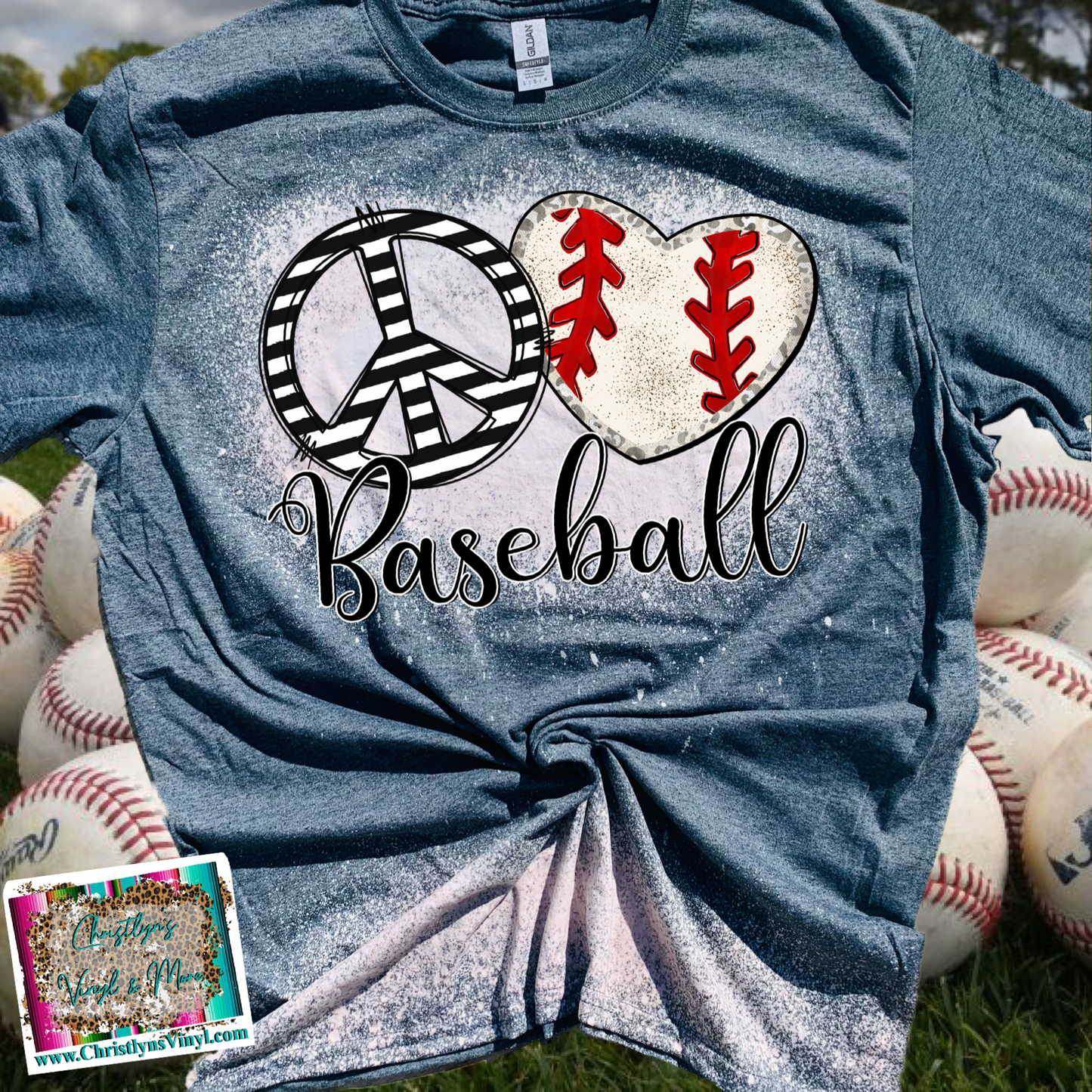 Peace Love Sports Cheetah Heart Sublimation Transfers