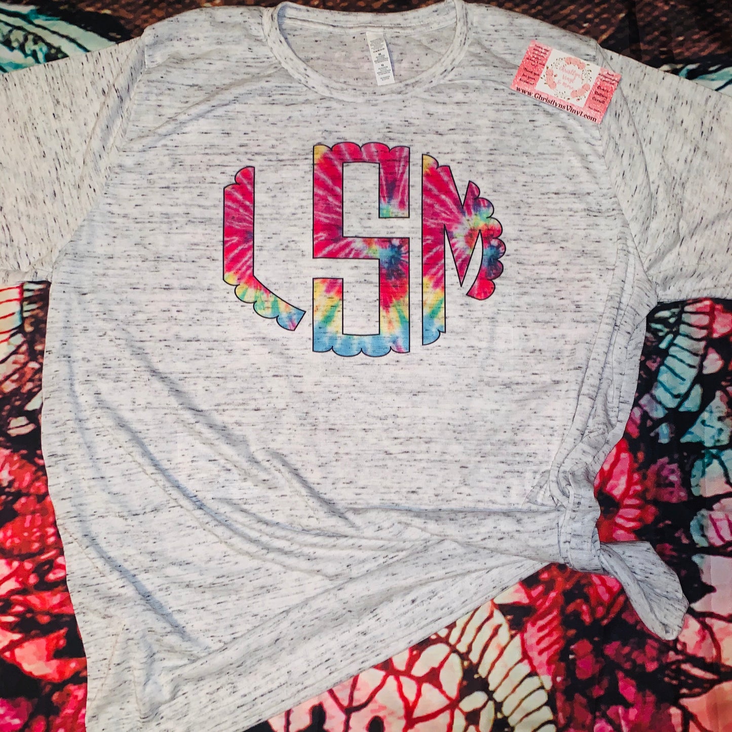 Tie Dye Monogram Tee