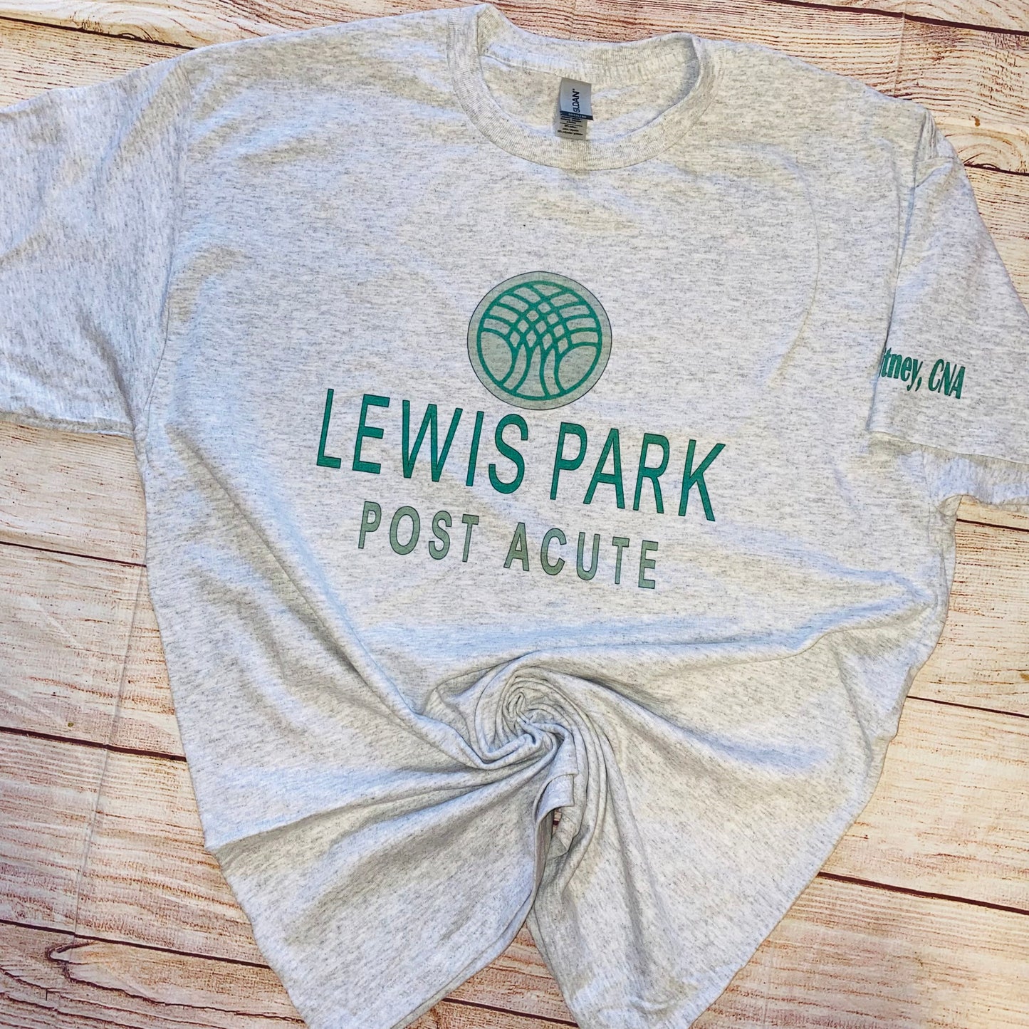 Lewis Park Post Acute Logo Grey Tee