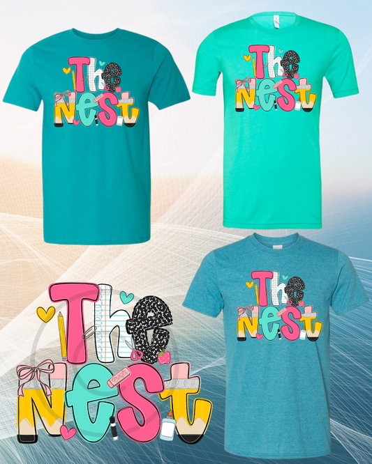 The Nest Custom Teal Tee