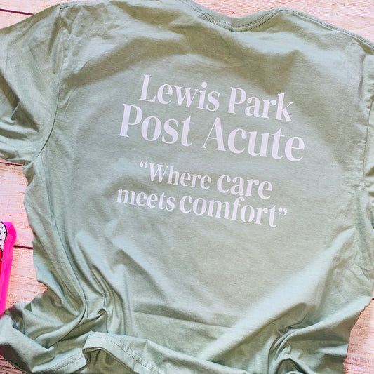 Lewis Park Post Acute Logo Sage Tee