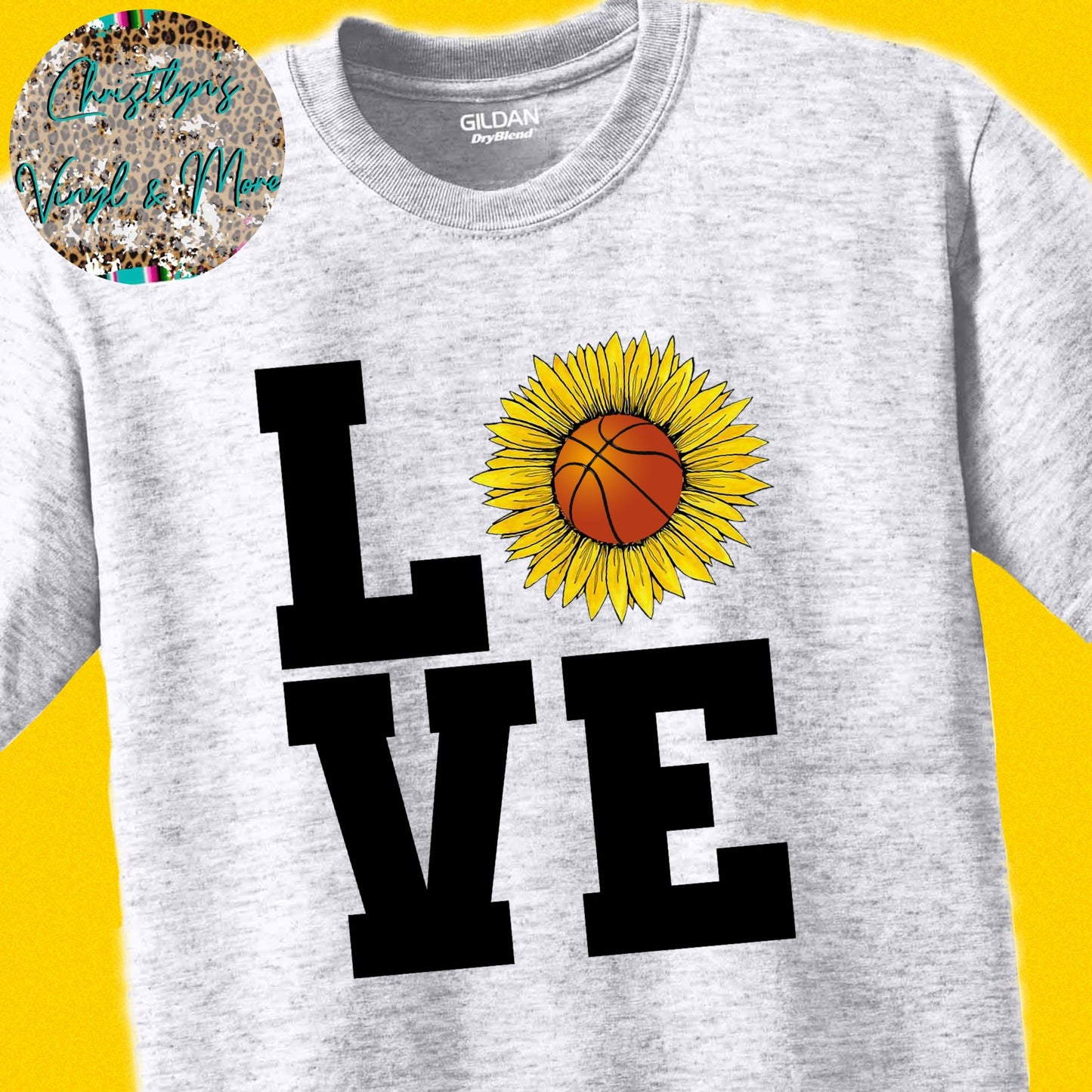 Love Basketball Sublimation Transfer or White Tee