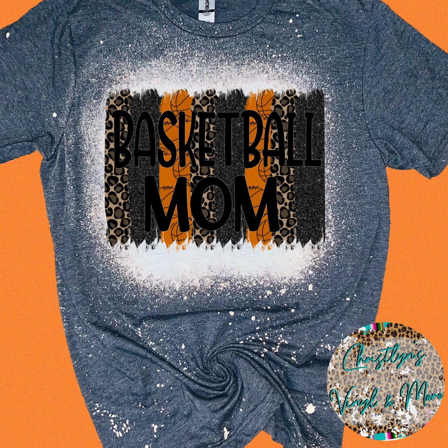 Basketball Mom Sublimation Transfer or White Tee