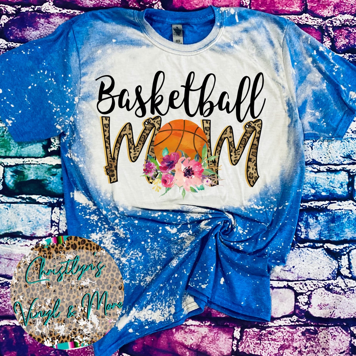 Basketball Mom Sublimation Transfer or White Tee