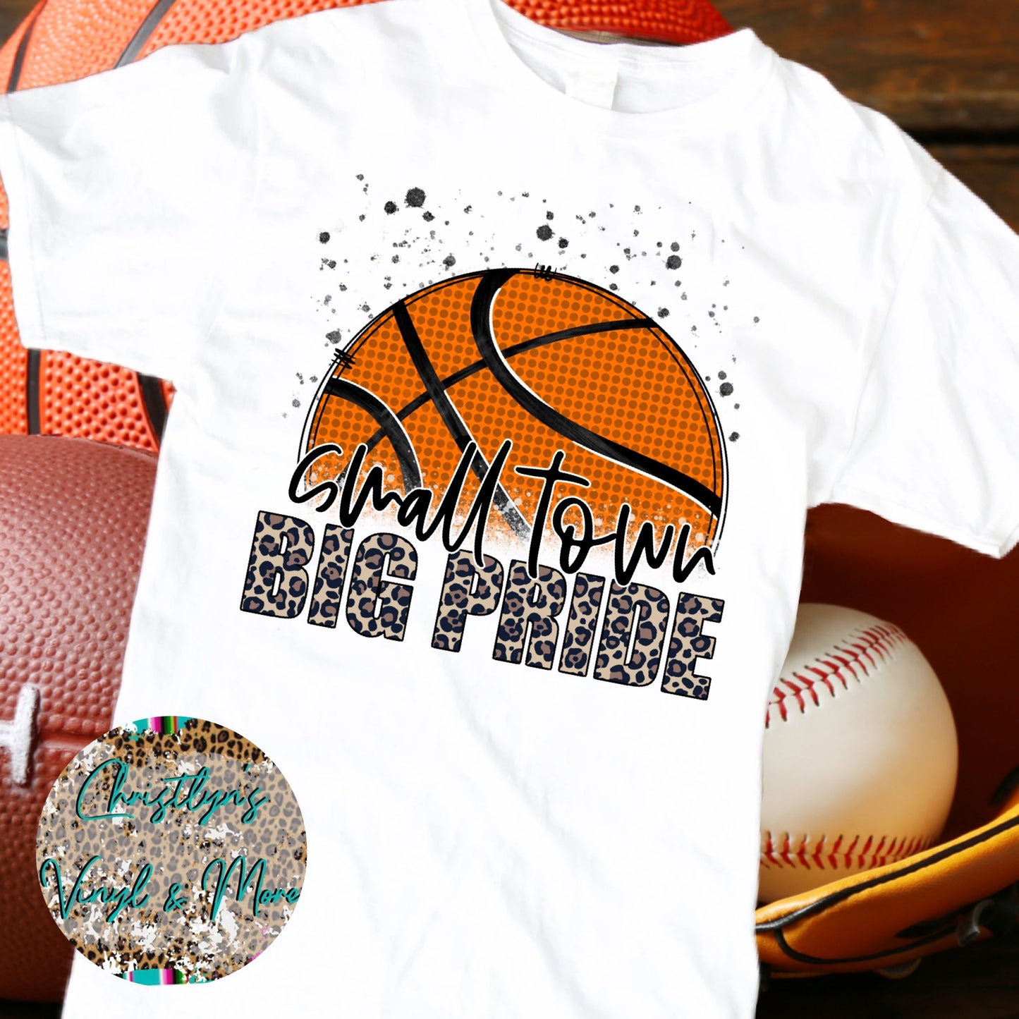 Small Town Big Pride Sublimation Transfer or White Tee