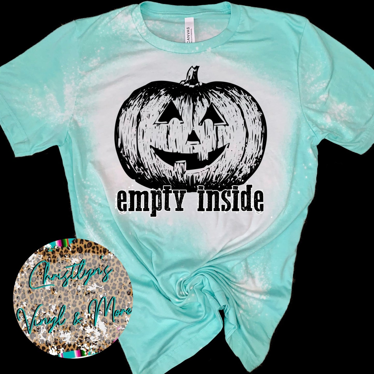 Empty Inside Jackolantern Sublimation Transfer or White Tee