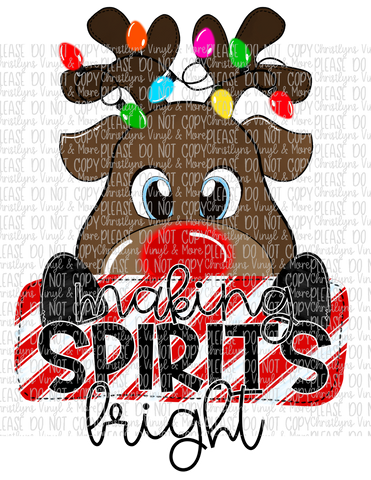 Making Spirits Bright Sublimation Transfer or Tee