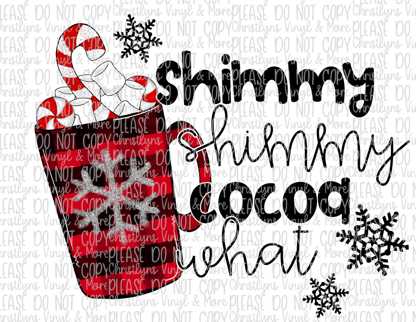 Shimmy Shimmy Cocoa Sublimation Transfer or White Tee