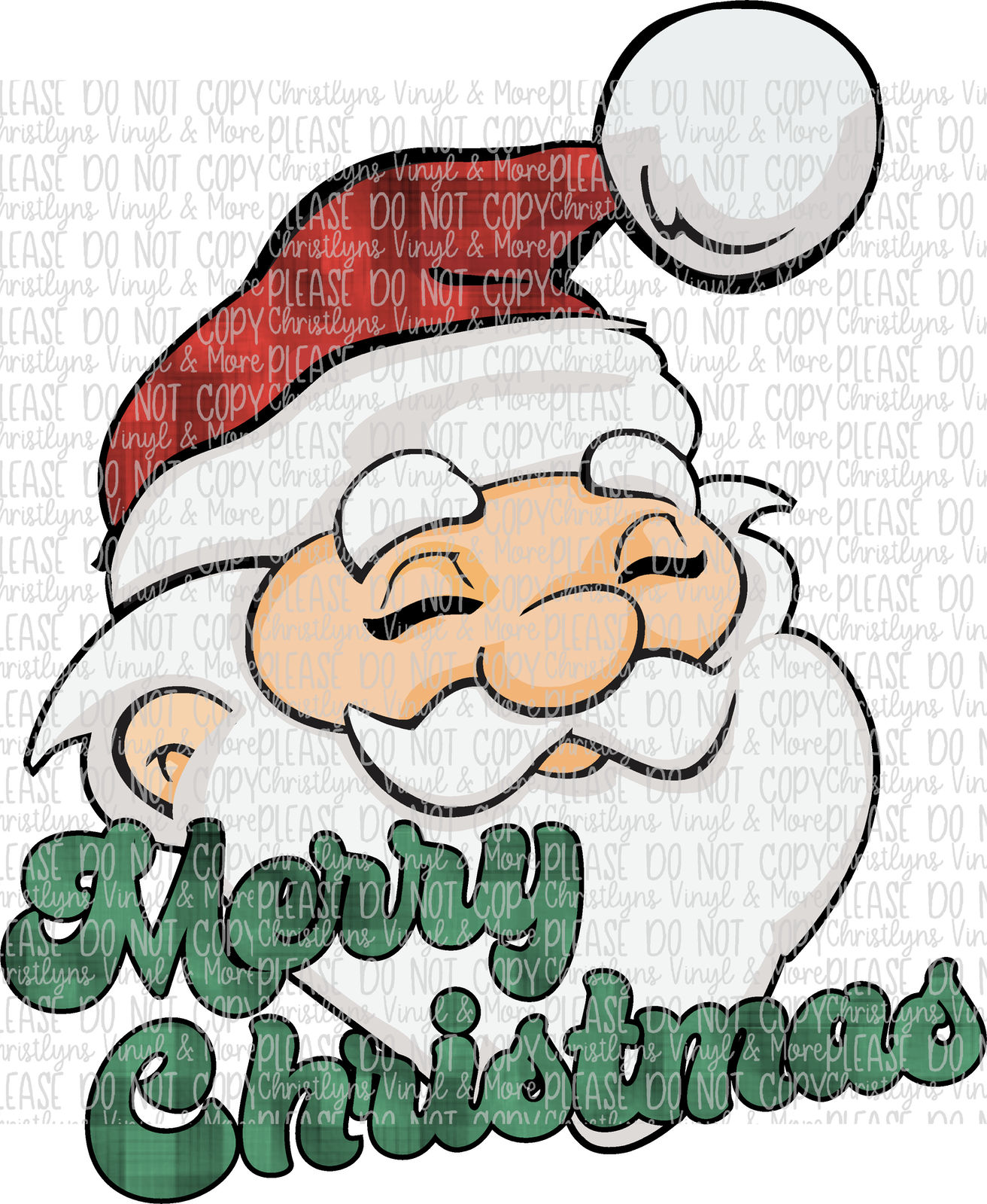 Merry Christmas Santa Sublimation Transfer or Tee