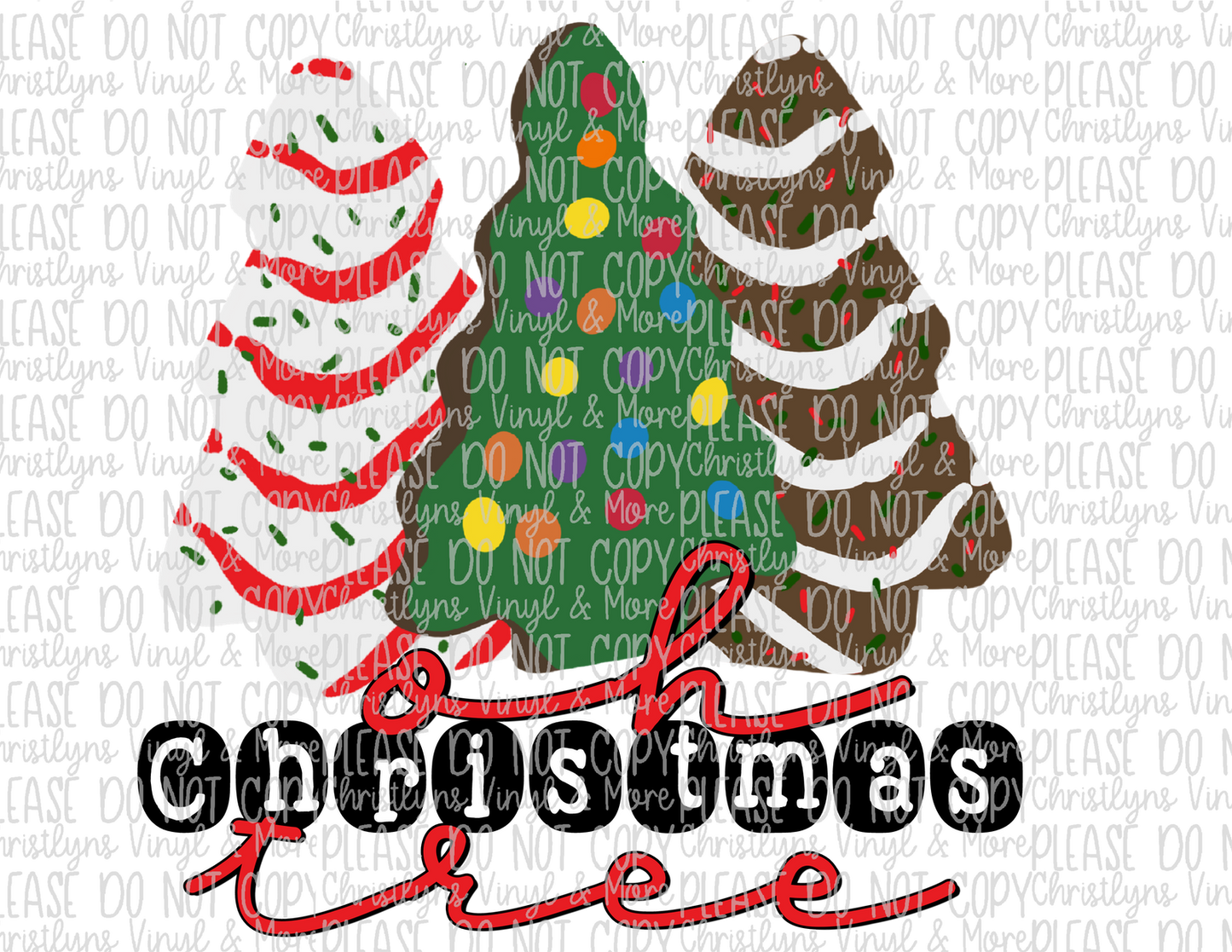 Oh Christmas Tree Sublimation Transfer or White Tee