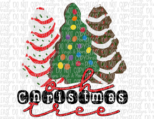 Oh Christmas Tree Sublimation Transfer or White Tee