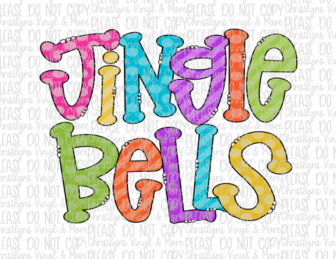 Jingle Bells Sublimation Transfer or White Tee