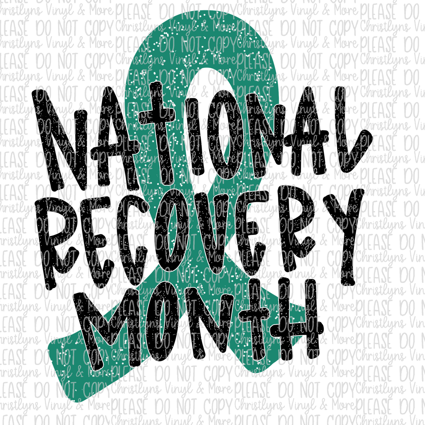 National Recovery Month Sublimation Transfer or White Tee