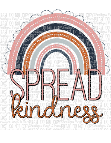 Spread  Kindness Sublimation Transfer or White Tee