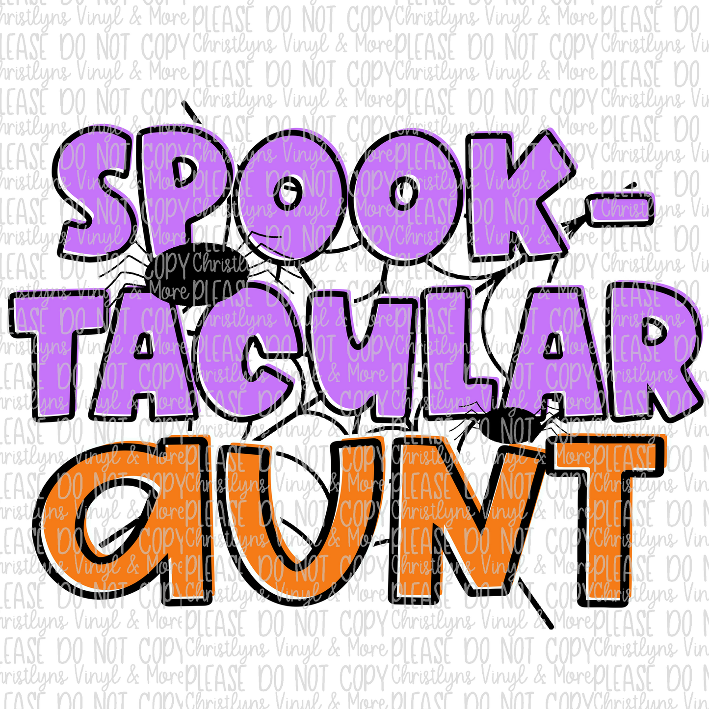 Spooktacular Aunt Sublimation Transfer or White Tee