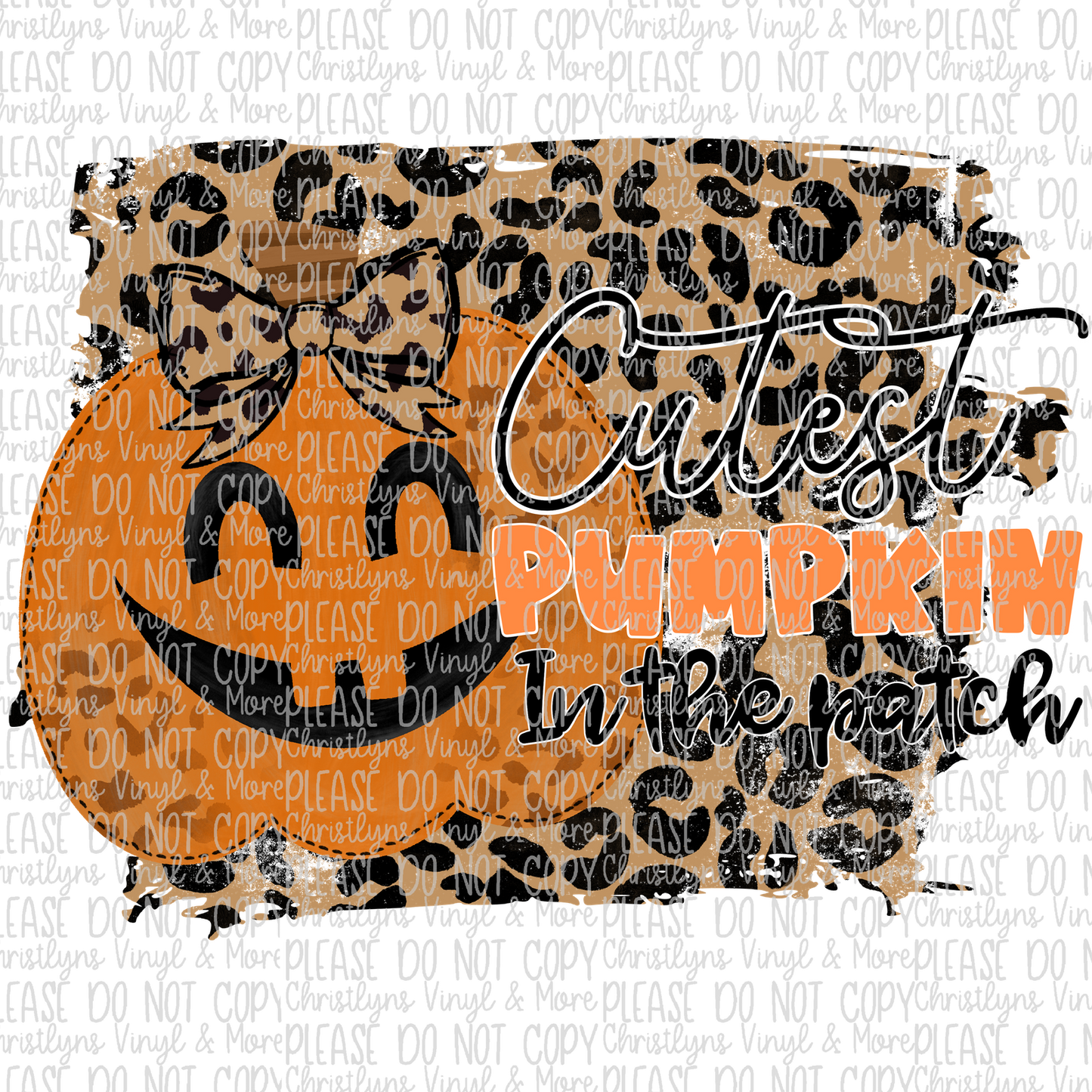 Cutest Pumpkin In The Patch Sublimation Transfer or White Tee