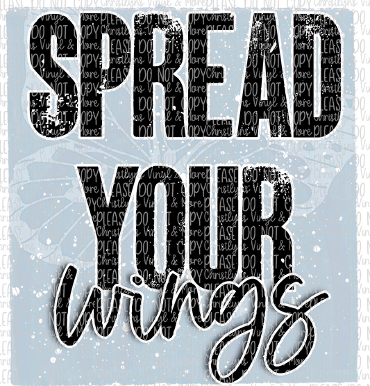 Spread Your Wings Sublimation Transfer or White Tee