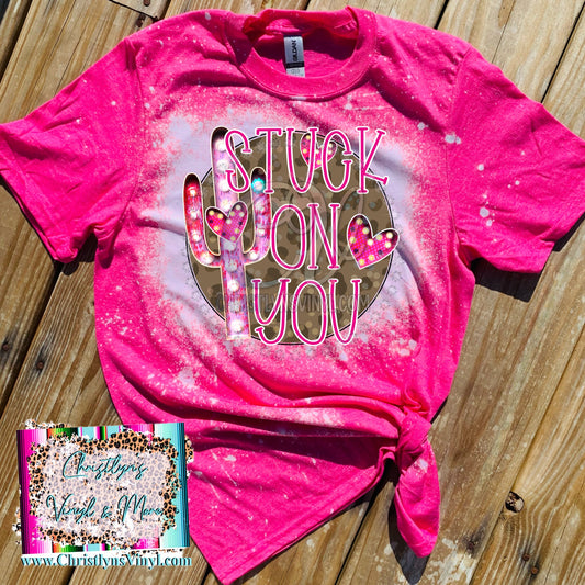 Stuck On You Cactus Valentines Sublimation Transfer
