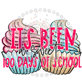 100 Days Sweeter Cupcakes Sublimation Transfer