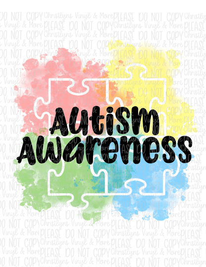 Autism Awareness Sublimation Transfers