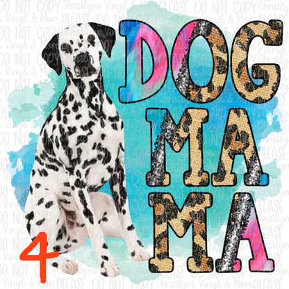 Dog Mama Ombre Cheetah Blue Sublimation Transfer