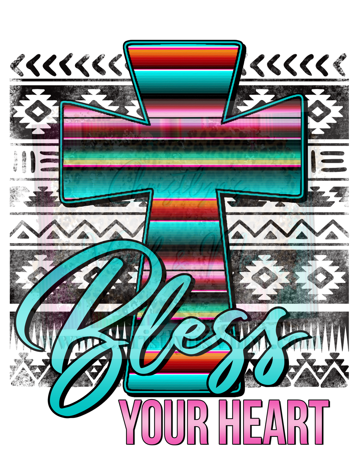 Blessed Cross Designs Sublimation Transfer