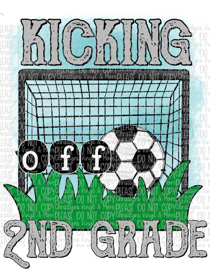 Kicking Into School Grades Soccer Sublimation Transfers