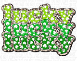 Lucky Stacked Cheetah Clovers St Patrick’s Day Sublimation Transfer