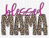 blessed mama bleached shirt tee leopard cheetah cute wholesale dropshipping 